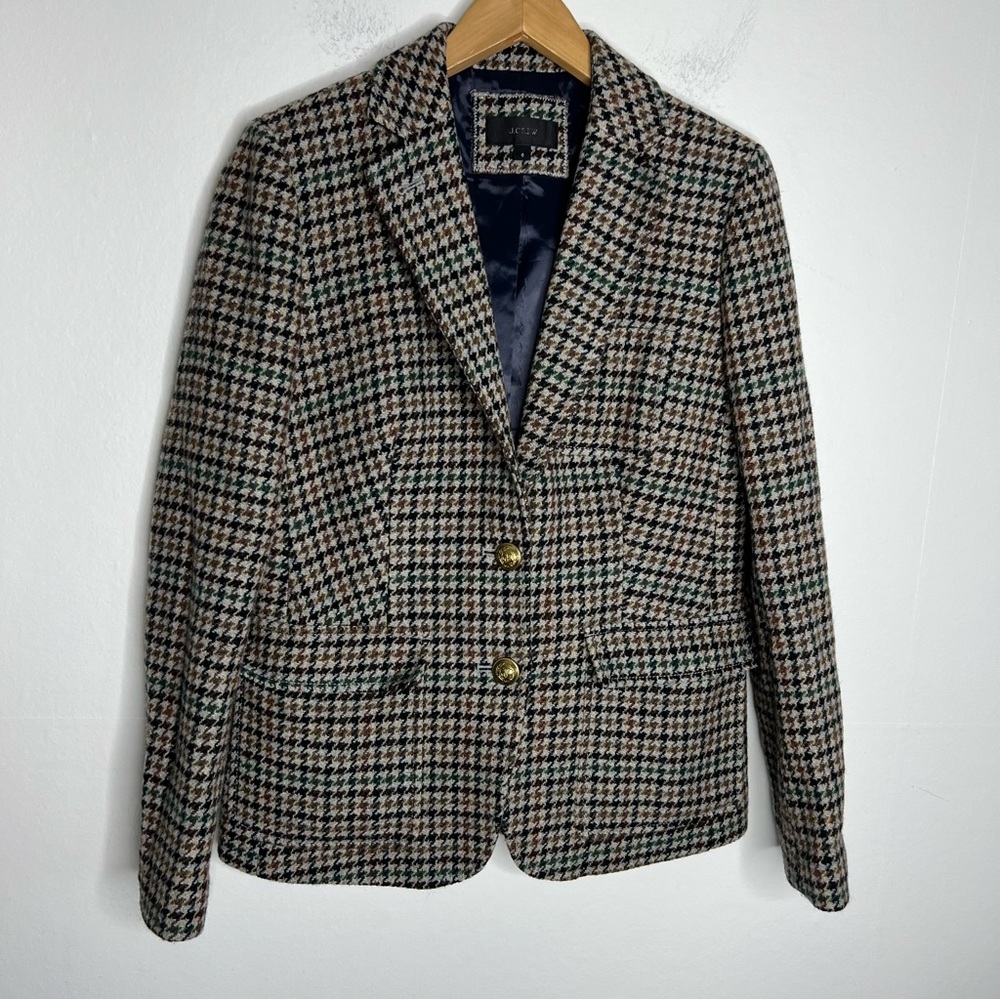 J. Crew Houndstooth Wool Blazer Sz 6